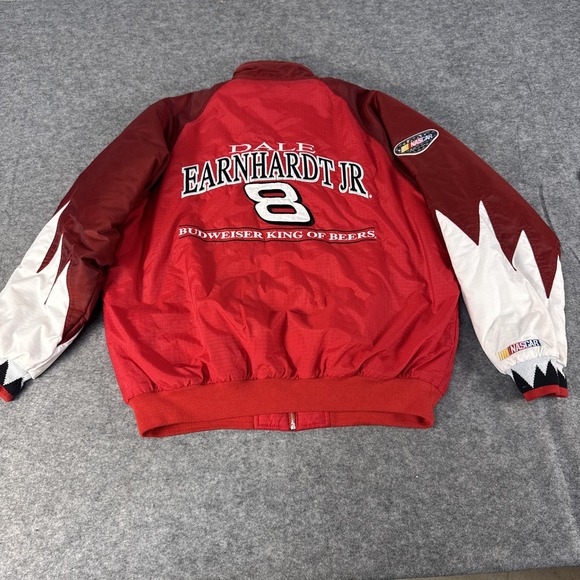 Dale Earnhardt Jr NASCAR Racing Jacket Mens Large Budweiser 8 Chase Authentics - Picture 6 of 13